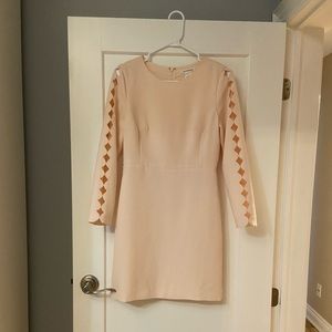 Blush cutout sleeves formal minidress